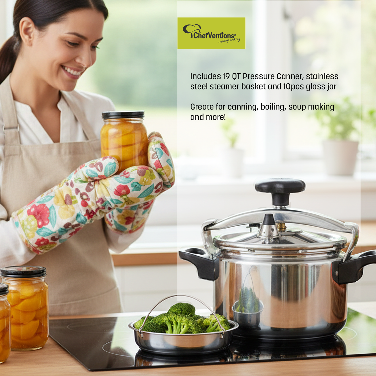 ChefVentions 19-Quart Pressure Cooker & Water Bath Canner