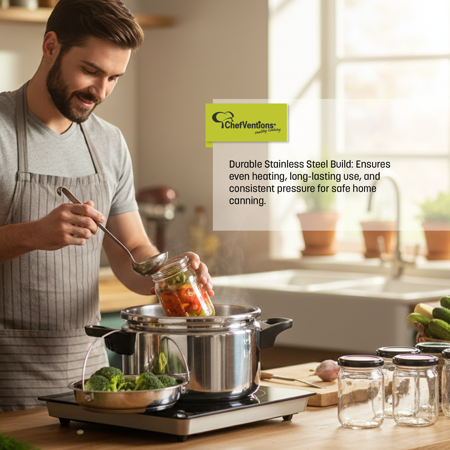 ChefVentions 19-Quart Pressure Cooker & Water Bath Canner