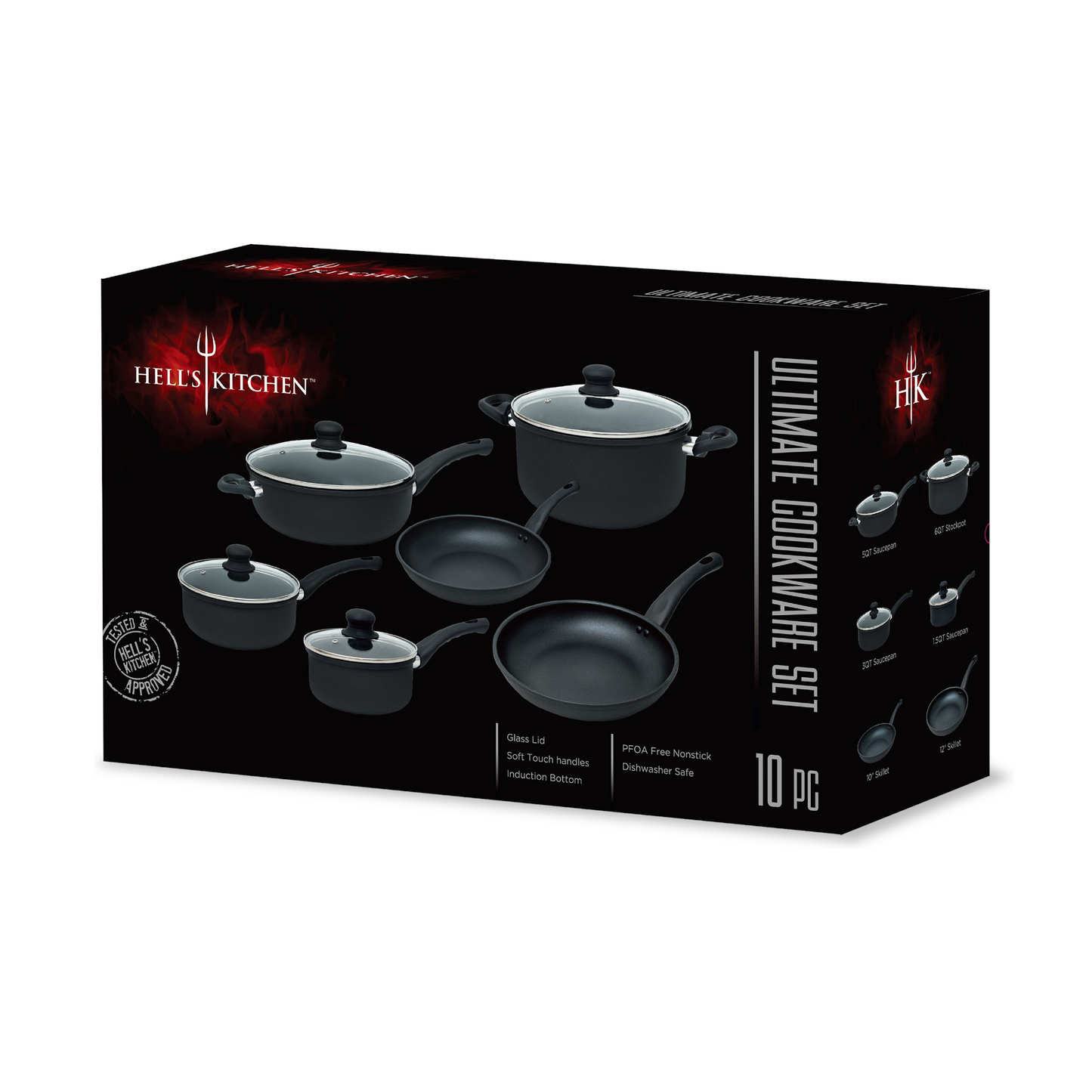 Hell's Kitchen 10-Piece Ultimate Cookware Set