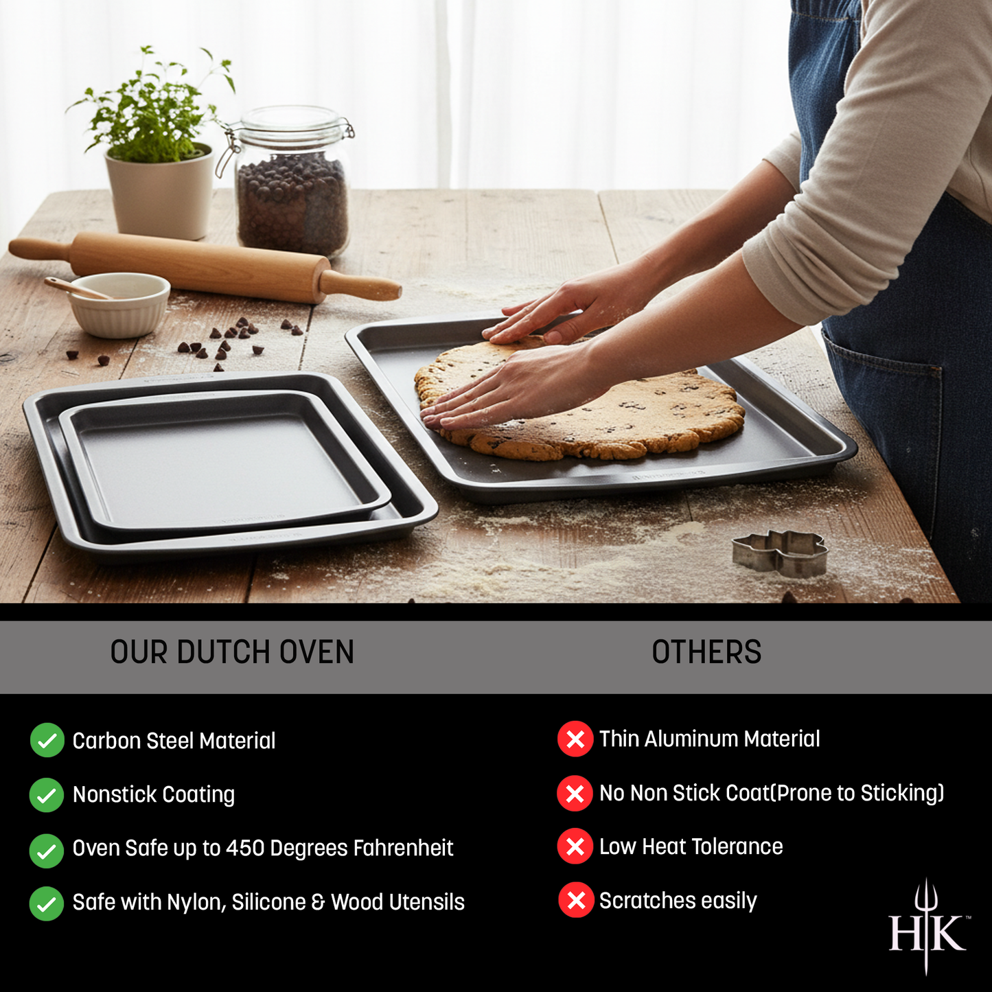 Hell's Kitchen 3-Piece Cookie Sheet Set