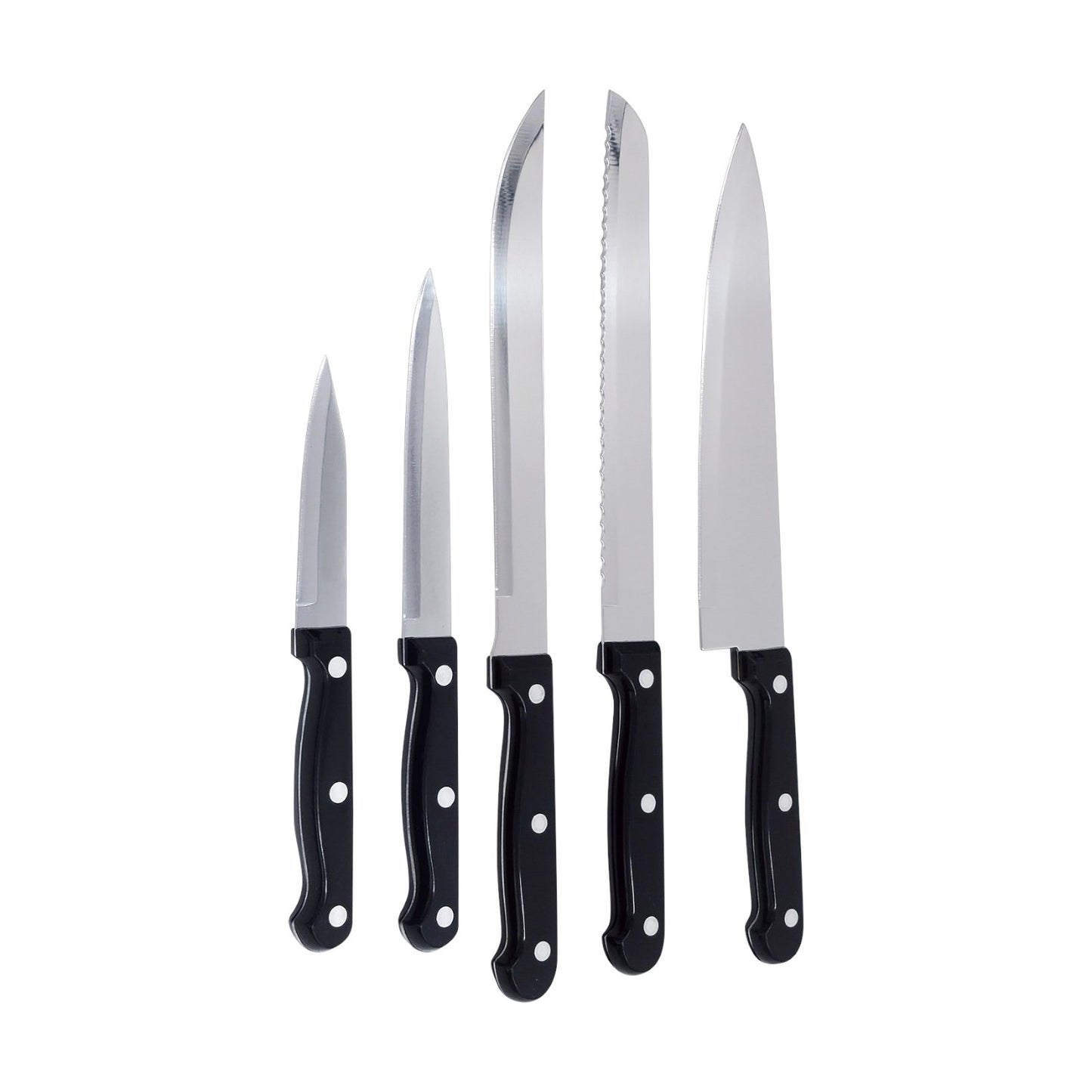 Hell's Kitchen 5-Piece Knife Set with Block