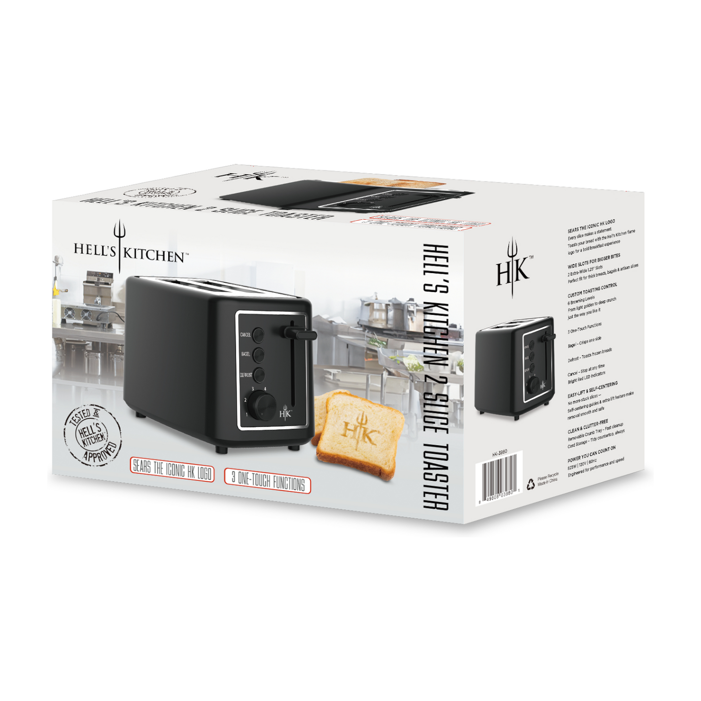 Hell's Kitchen Toaster with HK Plate - 2 Slice