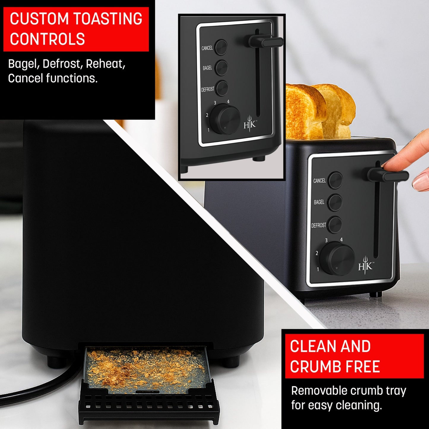 Hell's Kitchen Toaster with HK Plate - 2 Slice