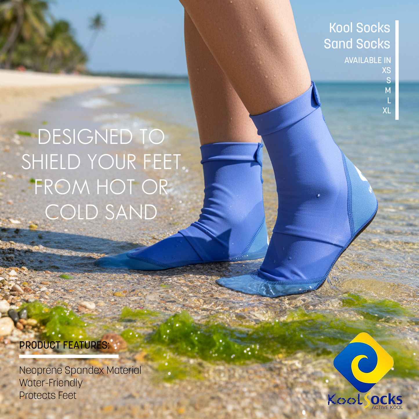 Kool Socks Sand Socks - XS S M L XL Sizes