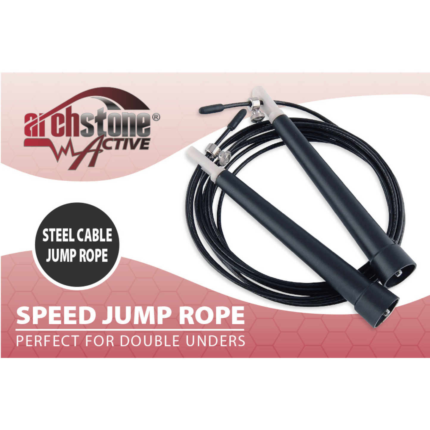 Speed Jump Rope with Rubber Coated Handles