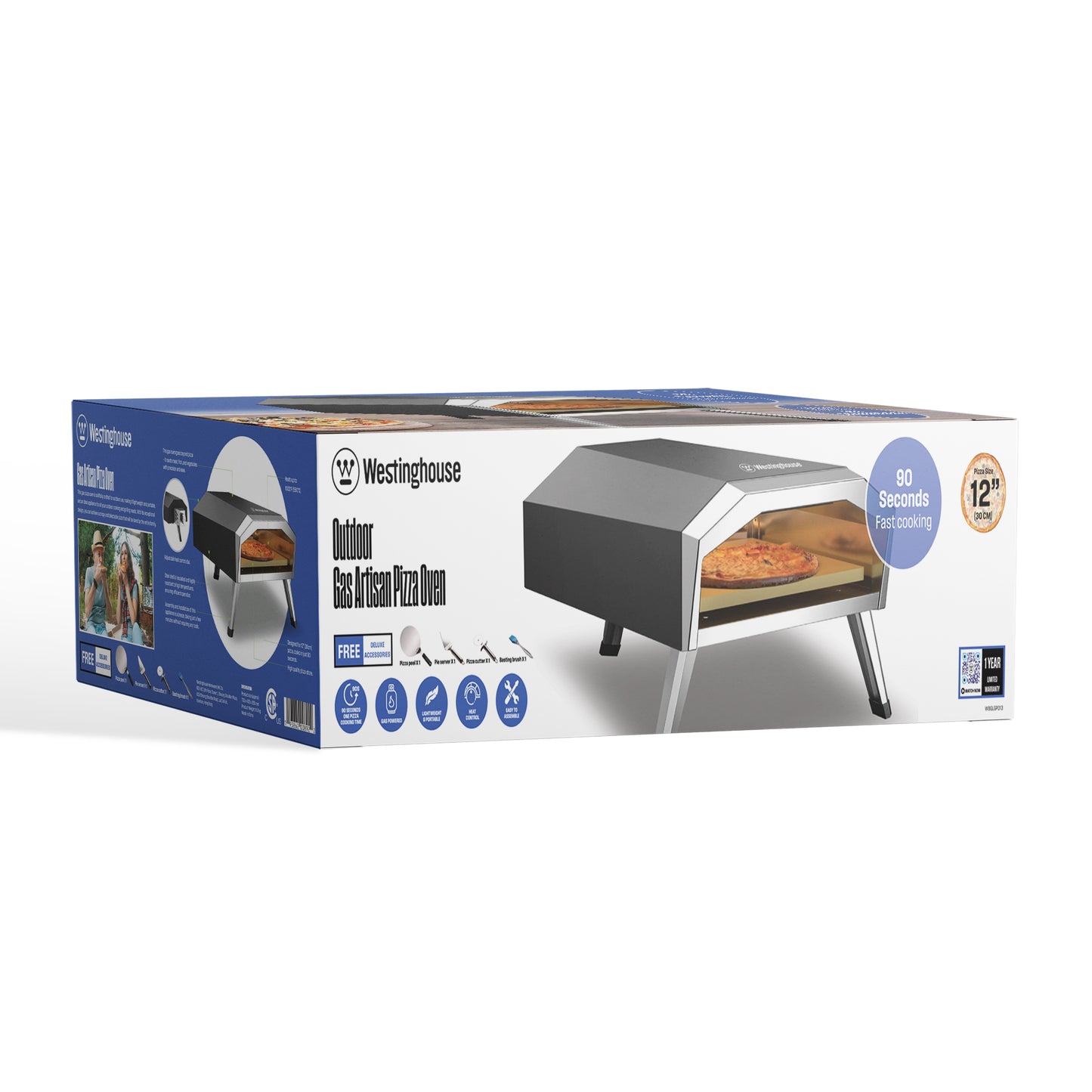 Westinghouse 13-Inch Gas Pizza Oven No Rotating Stone