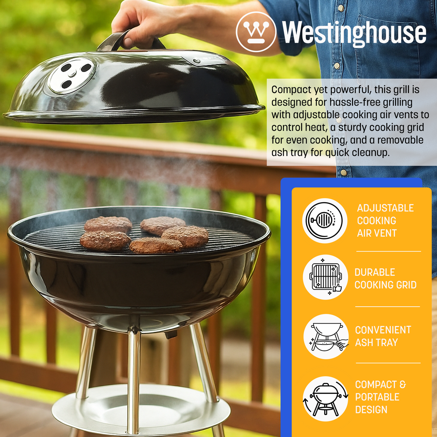 Westinghouse 14-Inch Outdoor Kettle Grill