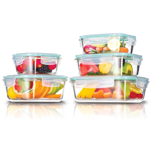 Westinghouse 5-Piece Glass Container Set - 320ml, 370ml, 640ml, 800ml, 1050ml