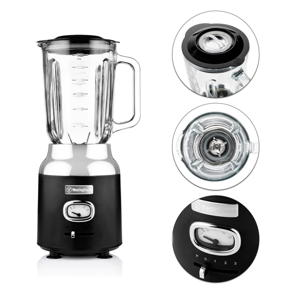 Westinghouse 1.5L Capacity Table Blender - Retro Series