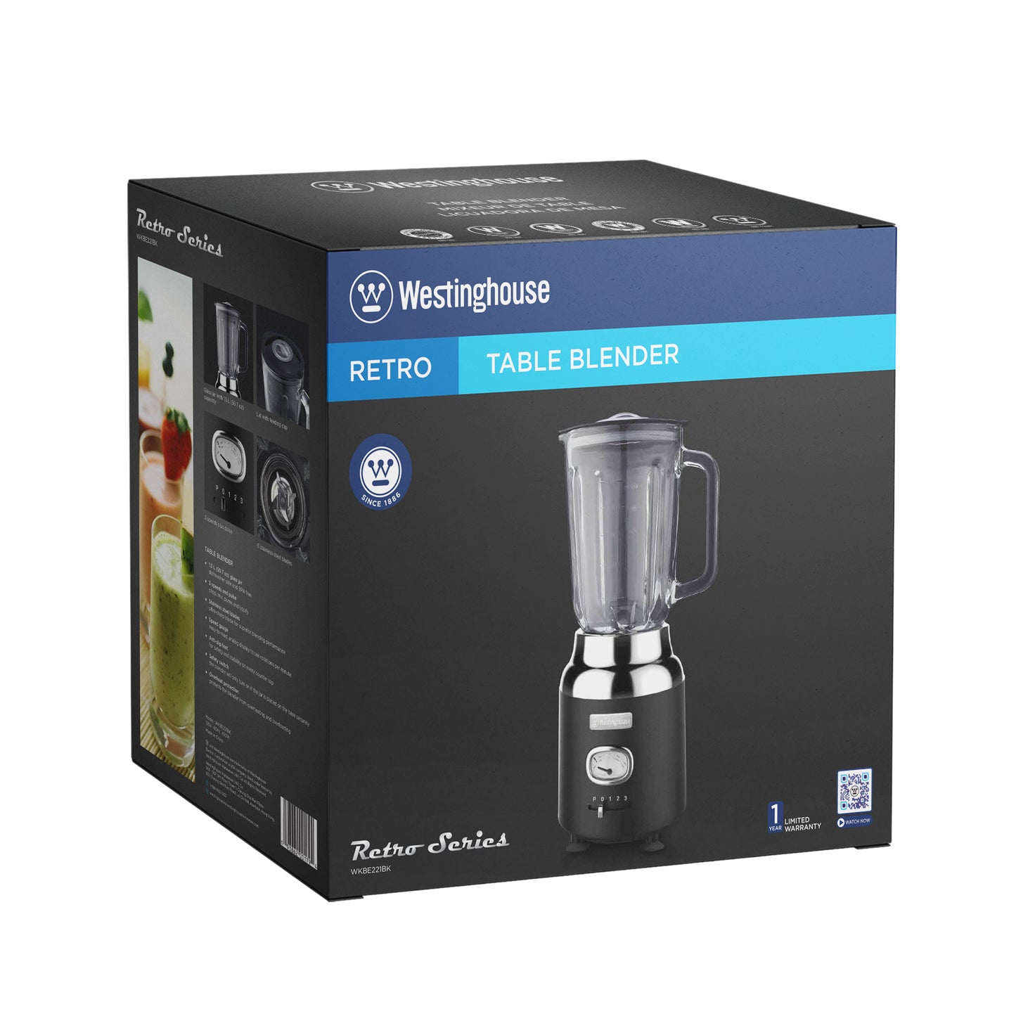 Westinghouse 1.5L Capacity Table Blender - Retro Series
