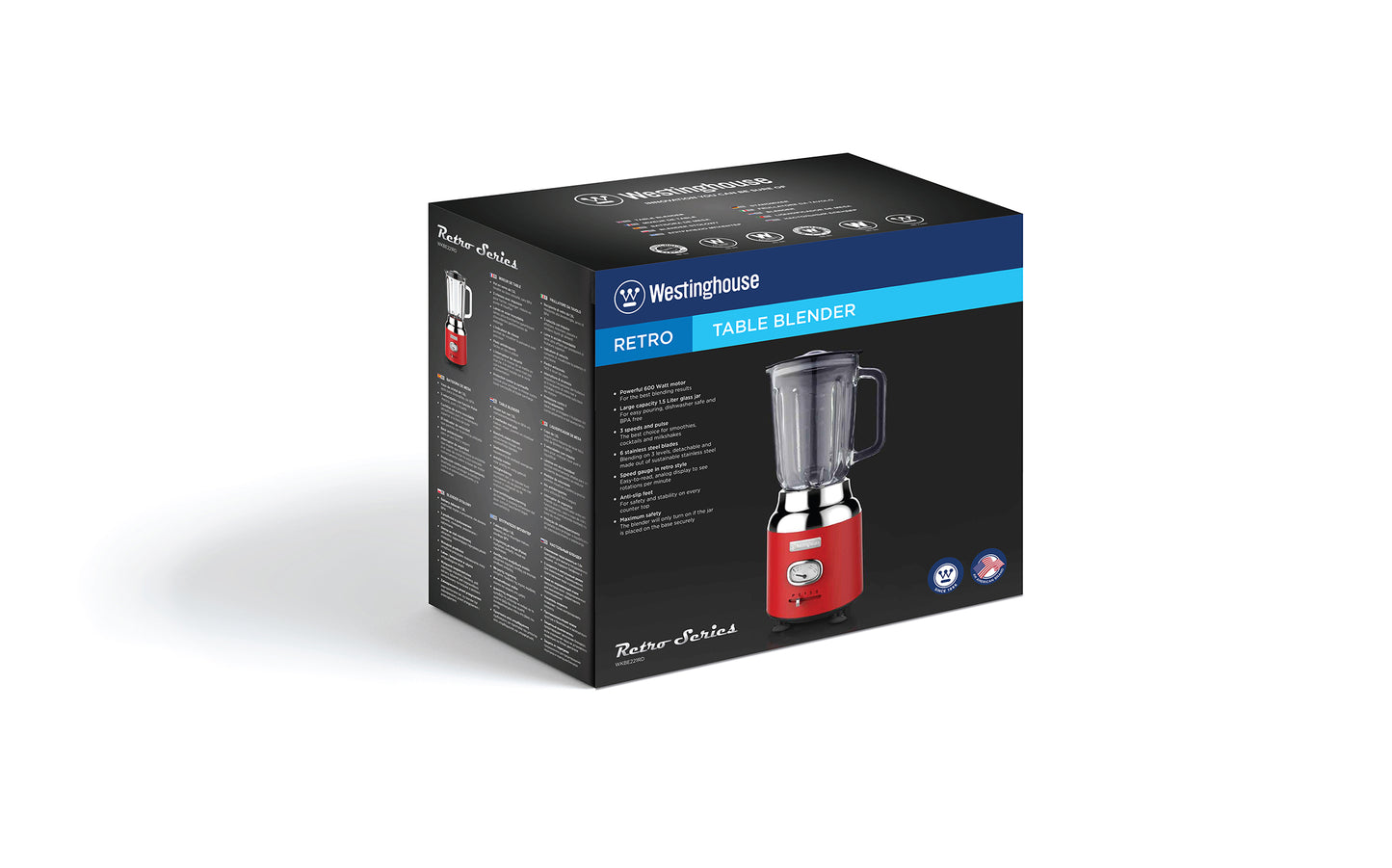 Westinghouse 1.5L Capacity Table Blender - Retro Series