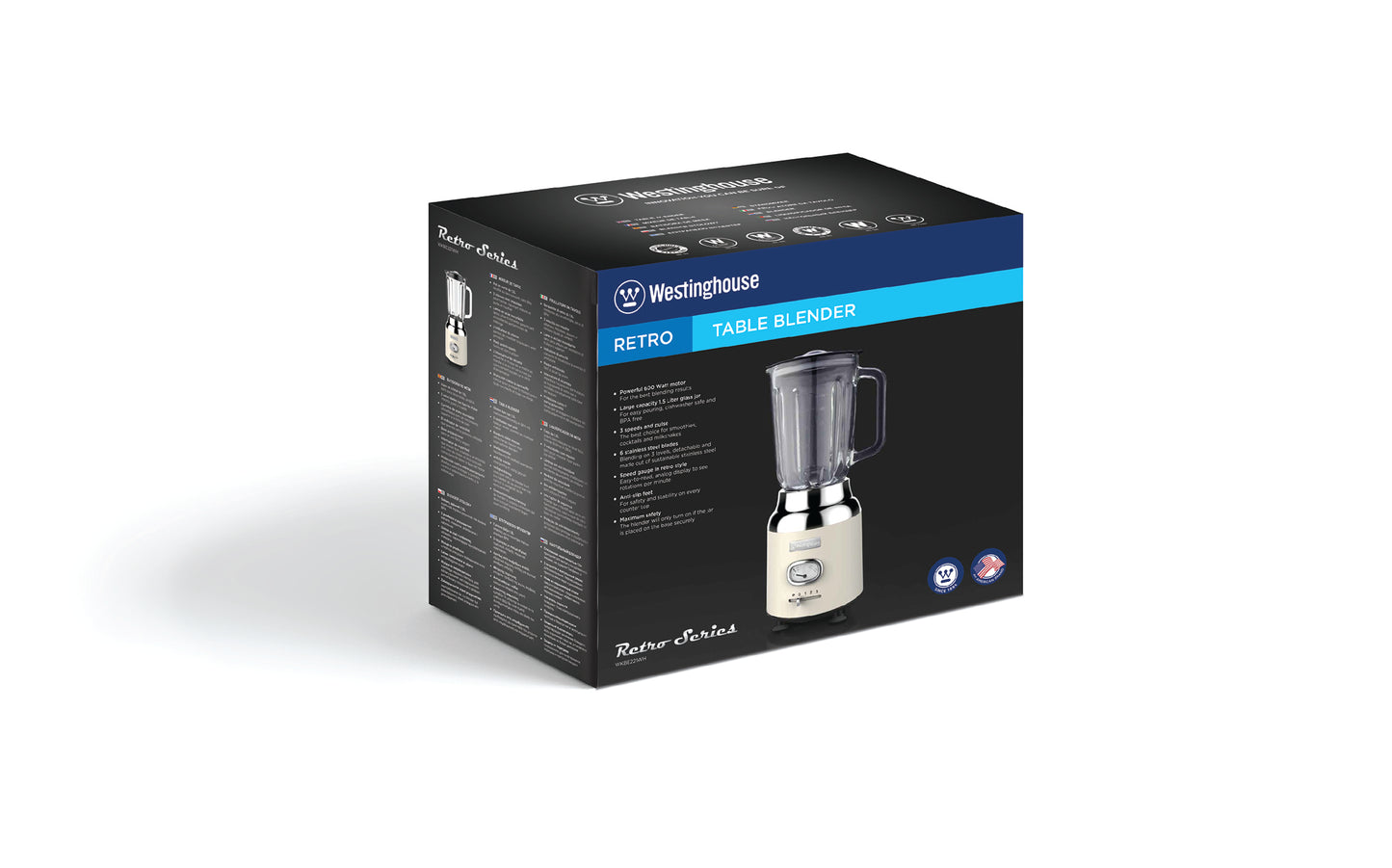 Westinghouse 1.5L Capacity Table Blender - Retro Series