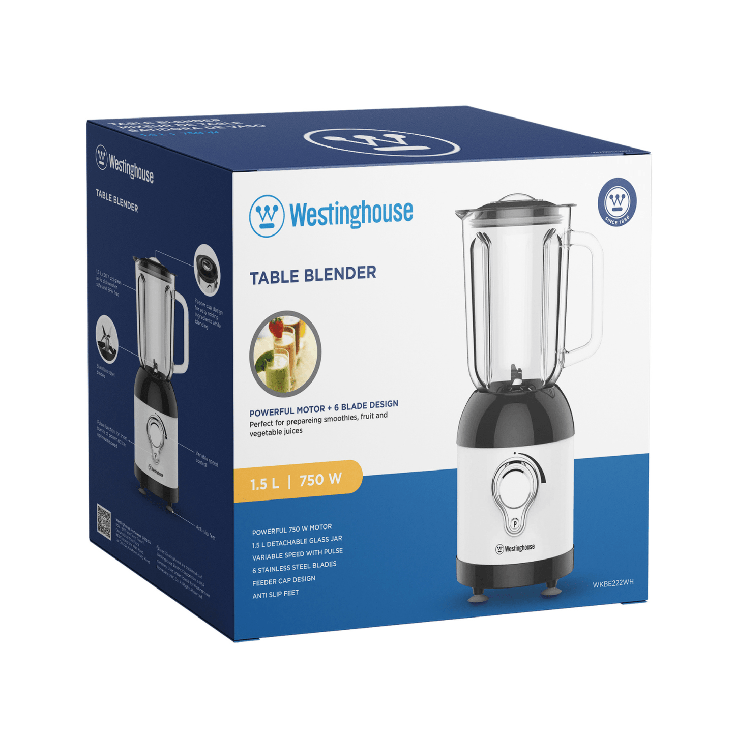 Westinghouse 1.5L Capacity Table Blender - Everyday Series