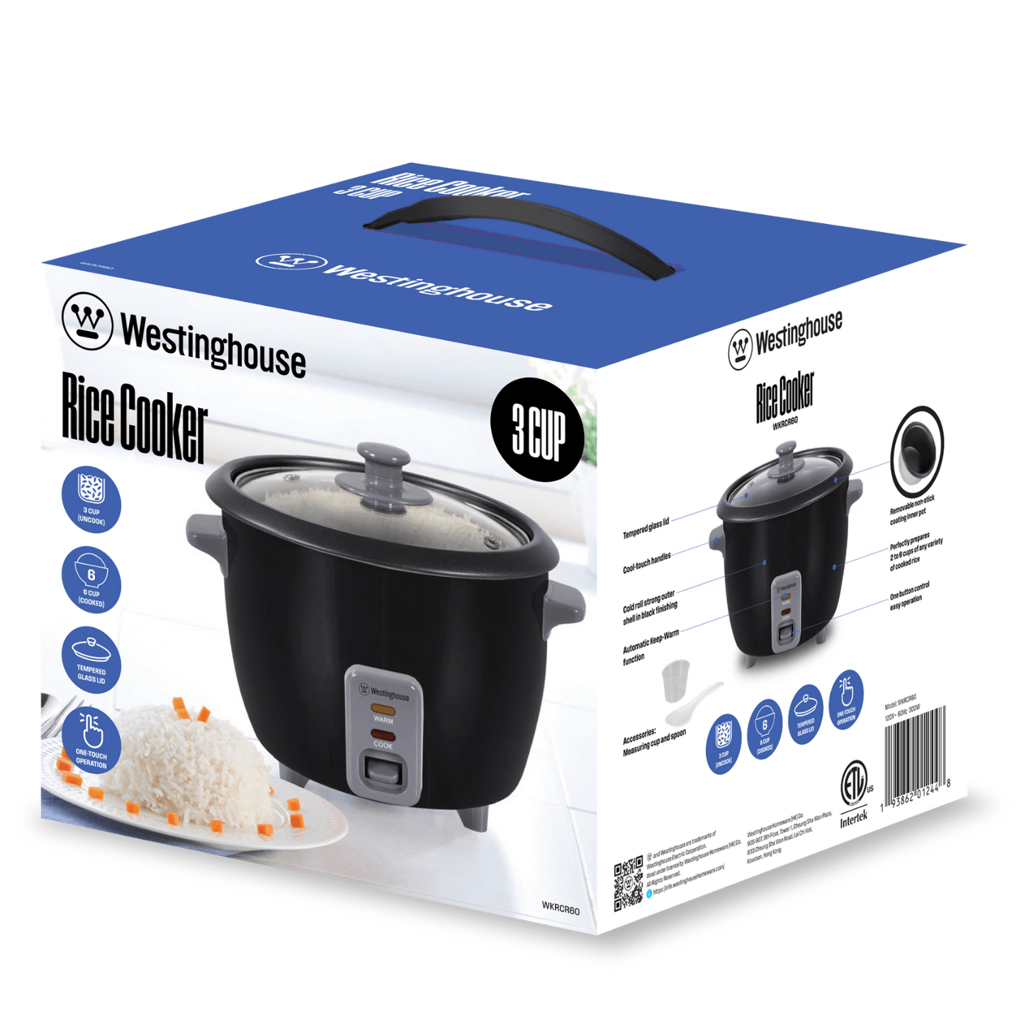 Westinghouse 3-Cup Rice Cooker with Base - Everyday Series