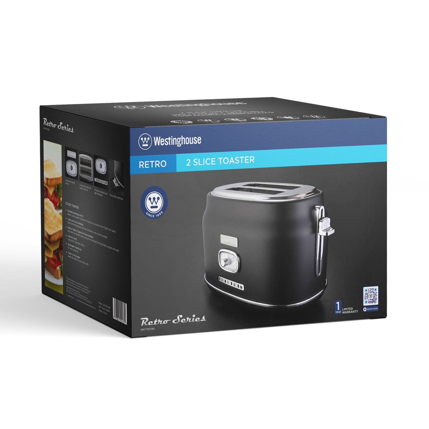 Westinghouse 2-Slice Toaster with Crumb Tray - Retro Series