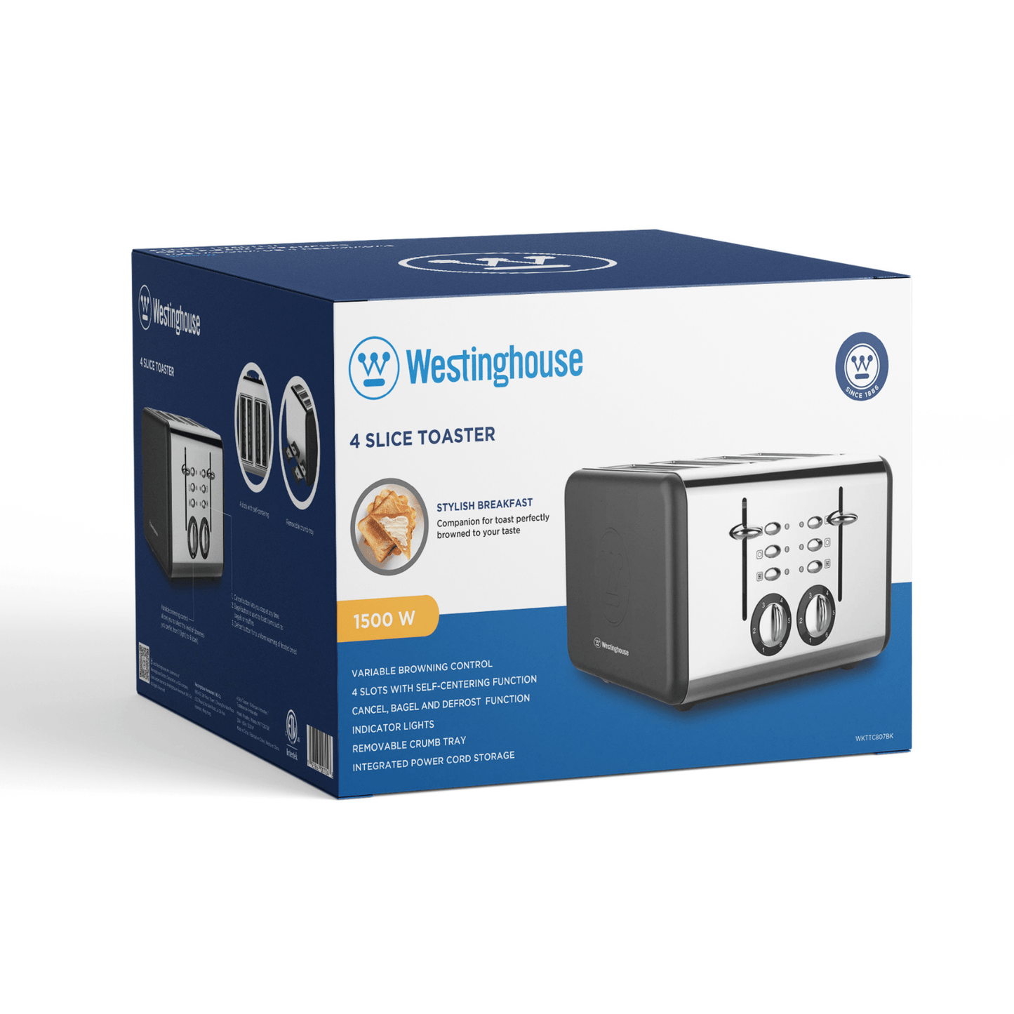 Westinghouse 4-Slice Toaster with Crumb Tray - Everyday Series