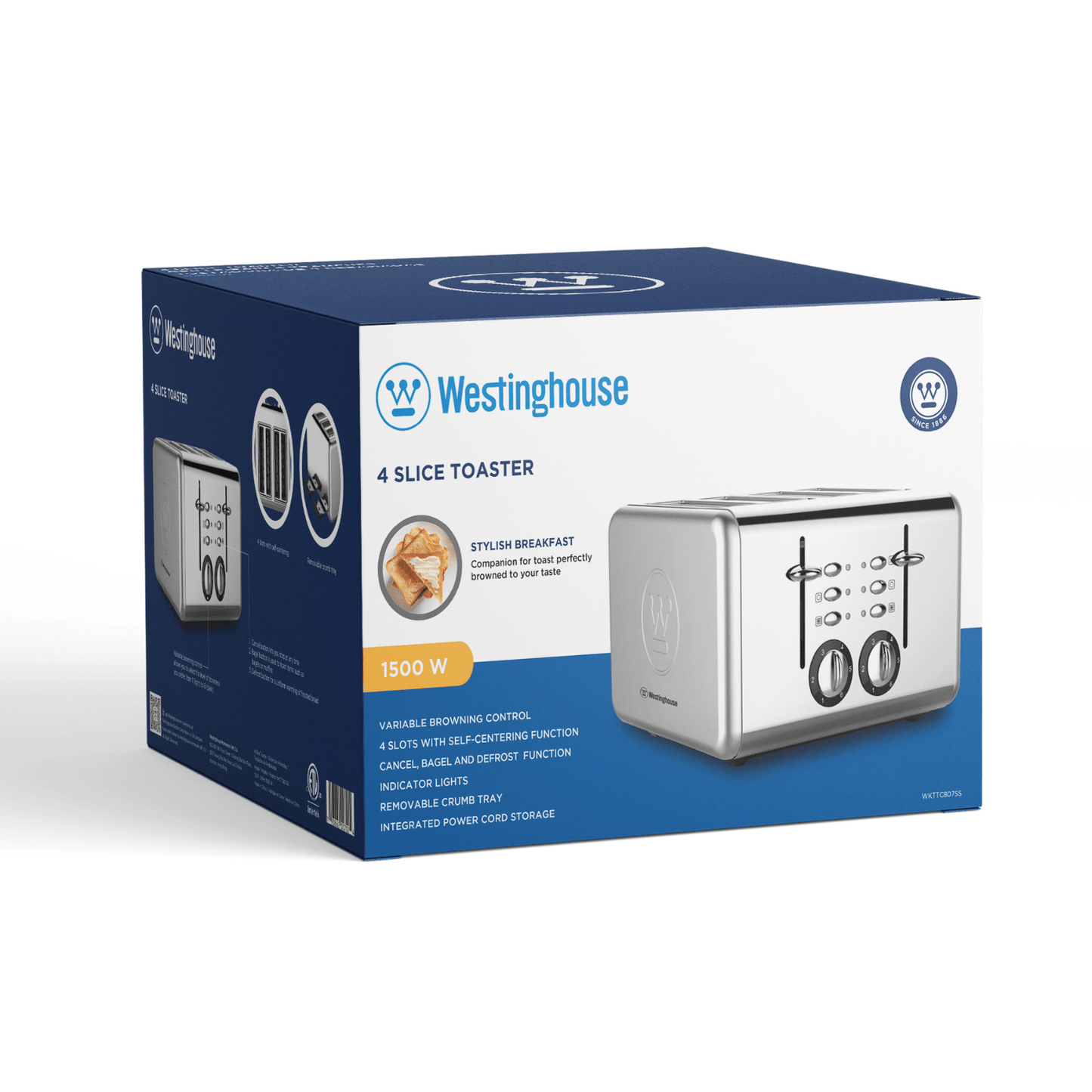 Westinghouse 4-Slice Toaster with Crumb Tray - Everyday Series