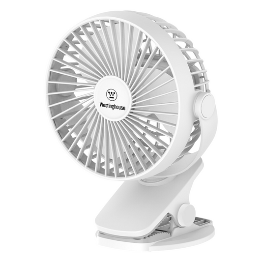Westinghouse 2-in-1 Rechargeable Clip/Table Fan + Adaptor