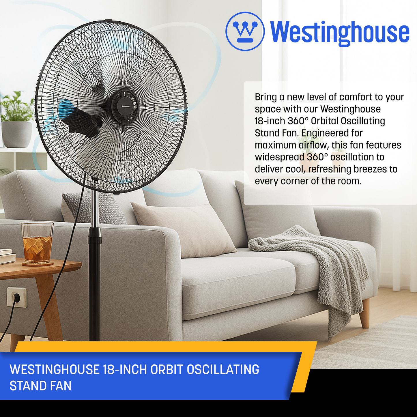 Westinghouse 18-Inch Orbit Oscillating Stand Fan