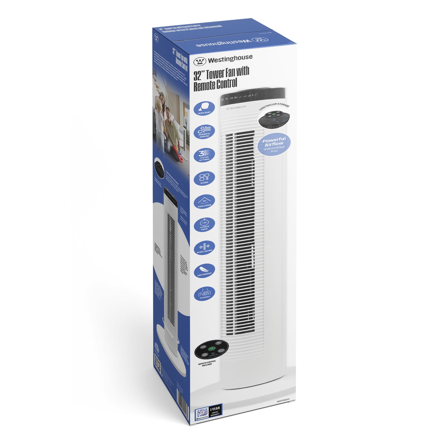 Westinghouse 32-Inch Tower Fan with Remote Control