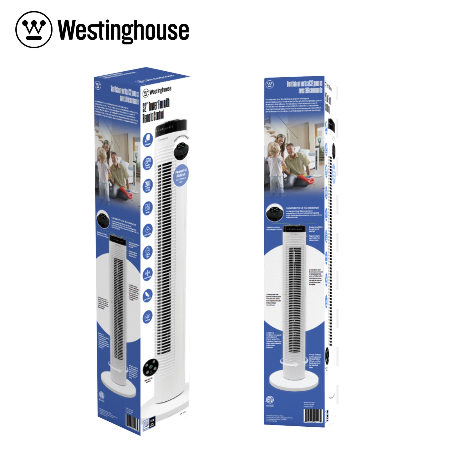 Westinghouse 32-Inch Tower Fan with Remote Control