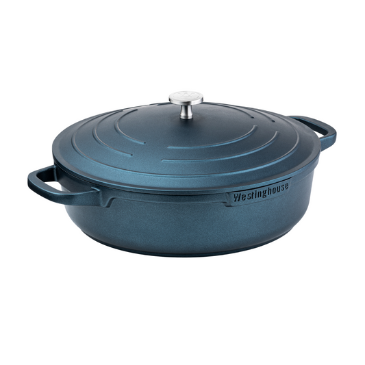 32cm low casserole with lid