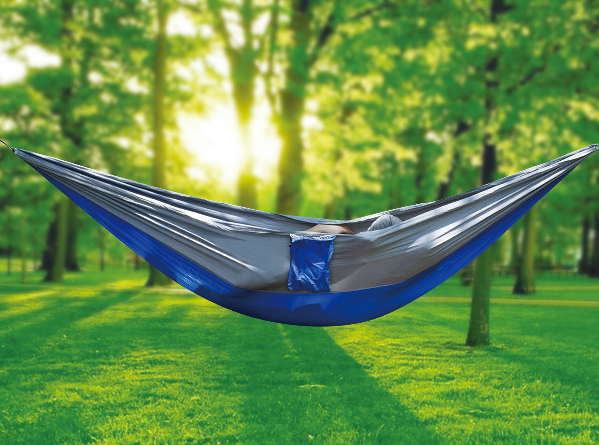 Big Backyard Portable Camping Hammock with Storage Bag - Blue Gray