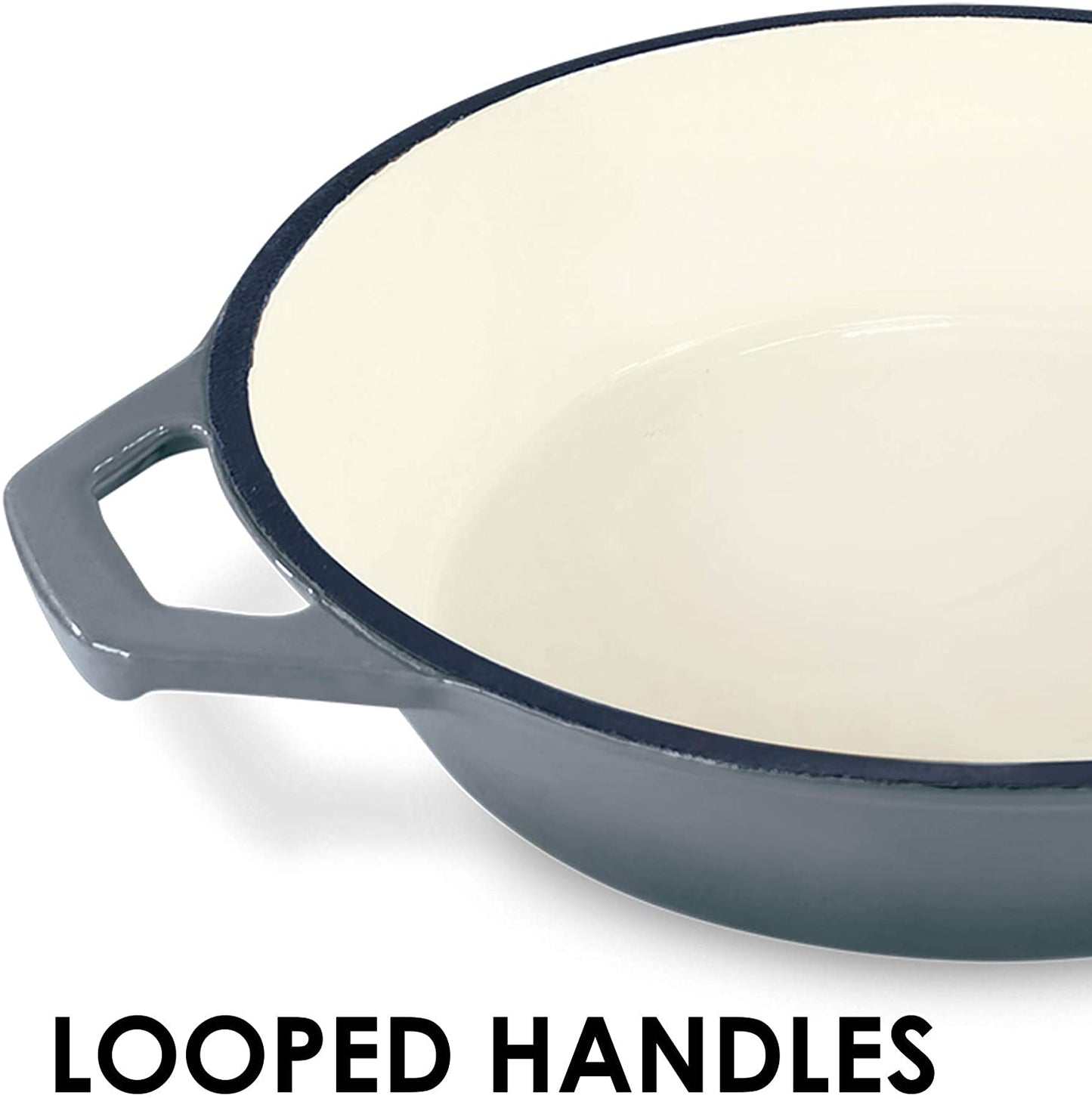 ChefVentions 3-Quart Round Cast Iron Saucepan