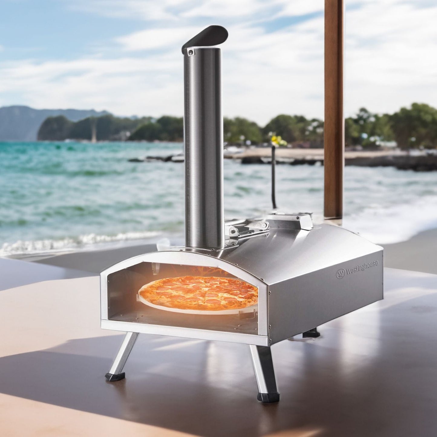12" Dual Fuel Pizza Oven with Rotating Stone