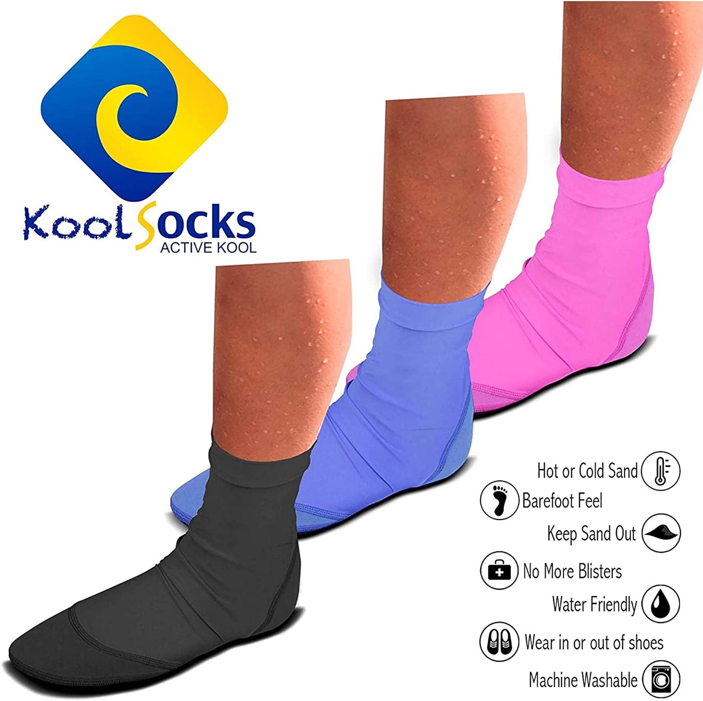 Sand Socks (Kool Socks) - Keep Feet Cool/Warm on the Sand