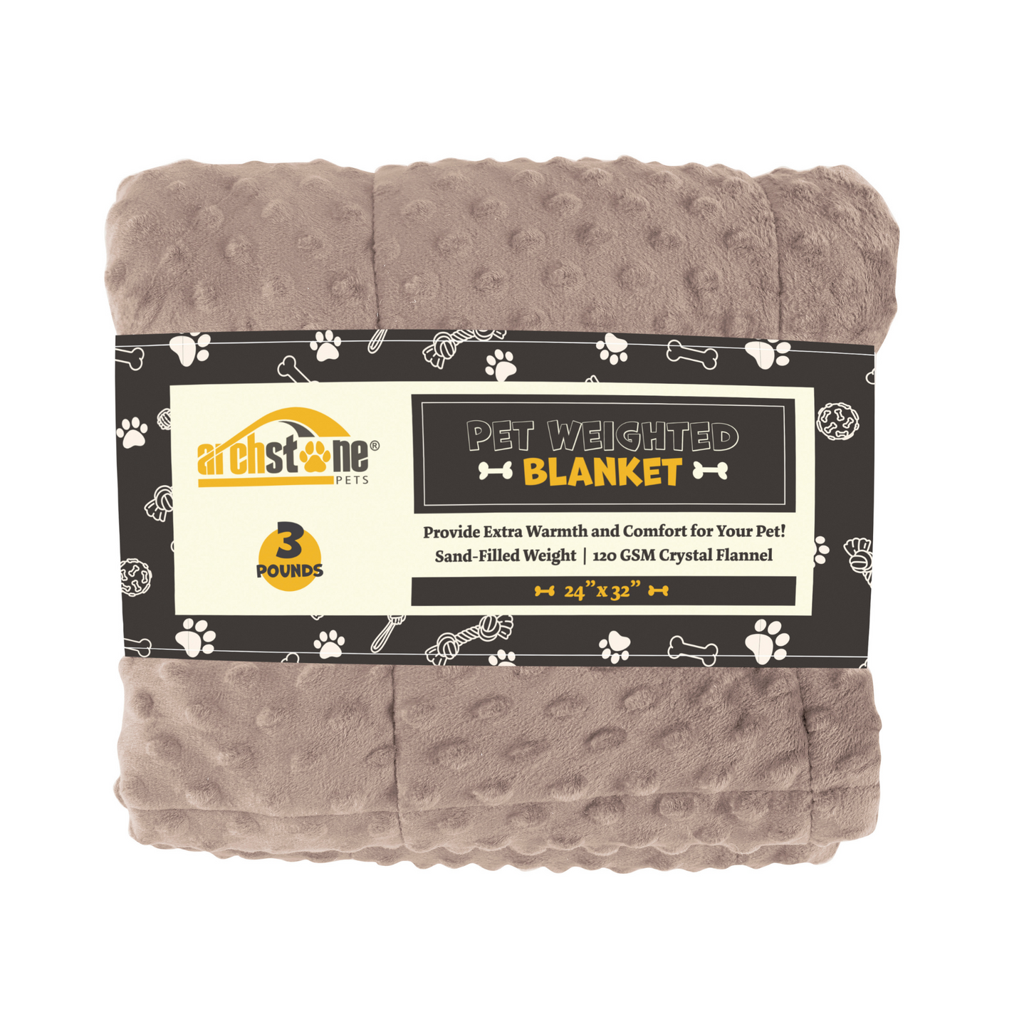 Archstone Pets Weighted Blanket - Gray, Polyester