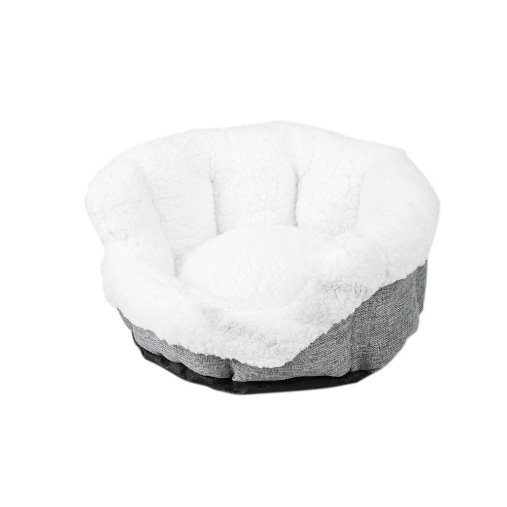 Archstone Pets Glove Bed - Gray, Sherpa Lining, S M L Sizes
