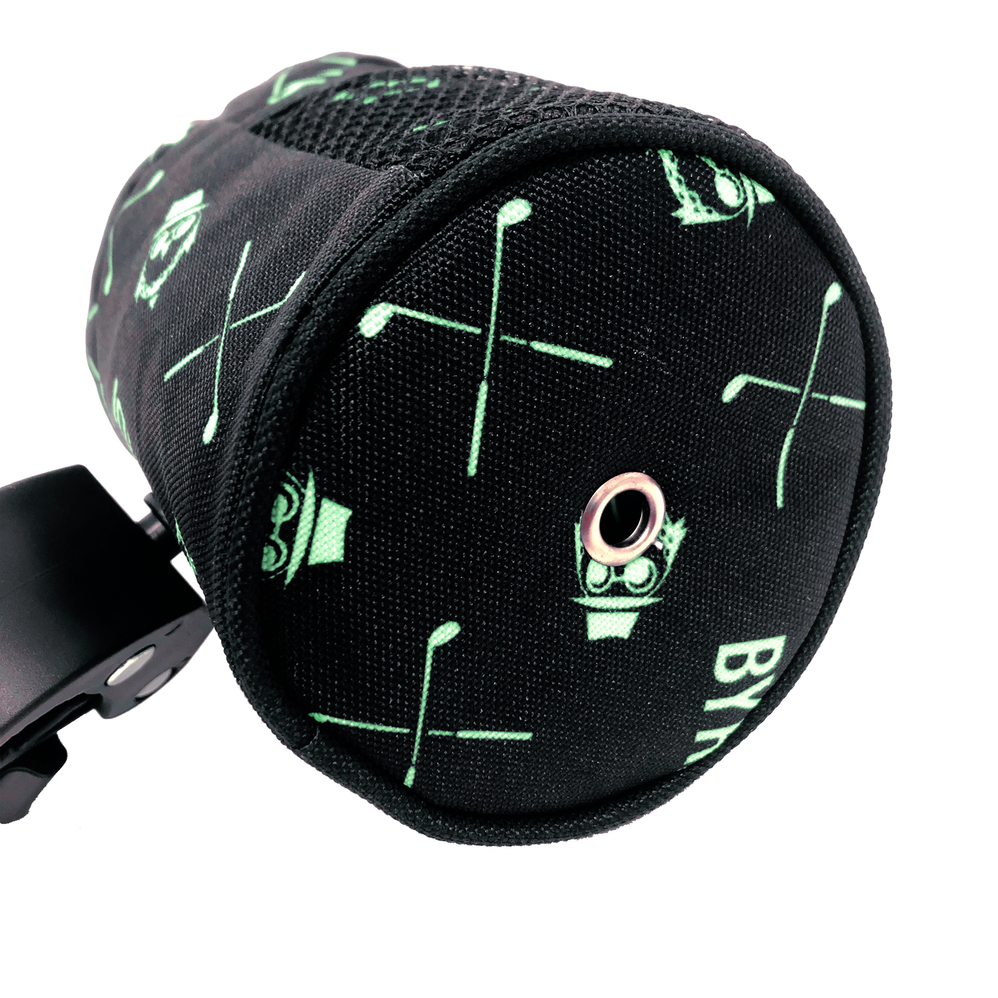 BYRDI Buddy - Golf Cart Pouch Mount with 360° Rotating Clip - Holds Range Finder, Beverages, Balls, and more!