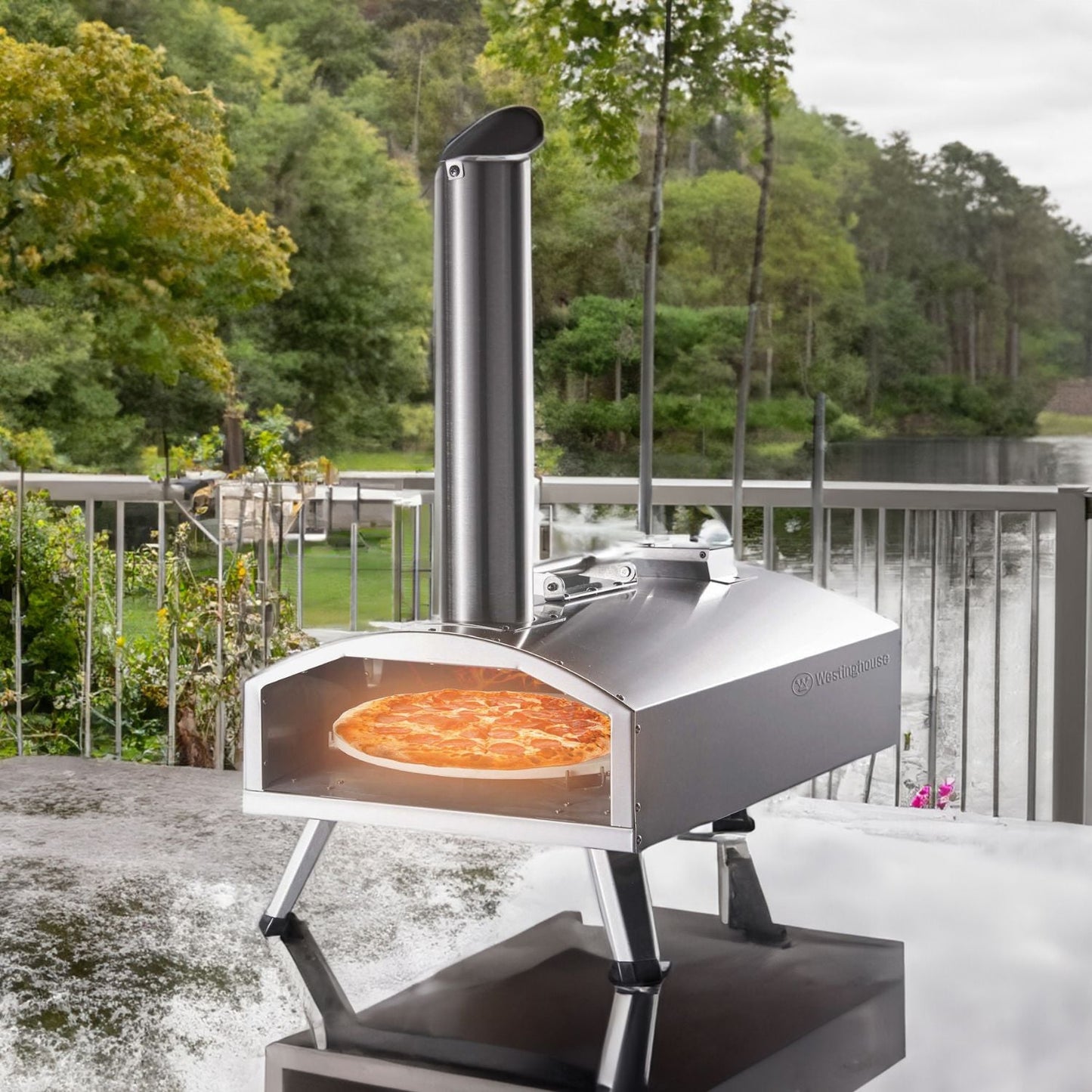 12" Dual Fuel Pizza Oven with Rotating Stone
