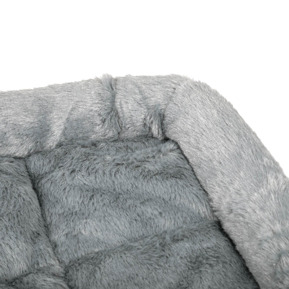 Flat Pet Bed - Gray Color, Raised Edges, Crate Bed, Small Medium Large Sizes